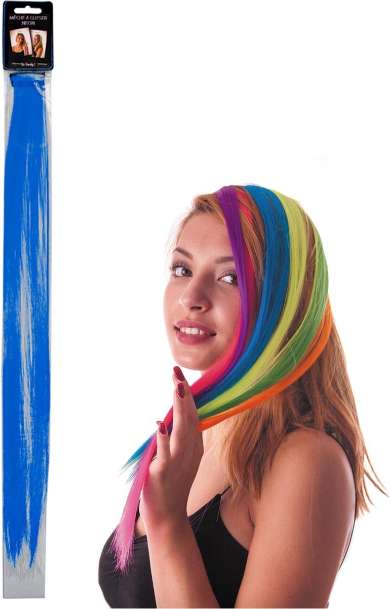 PARTYPRO - Blauwe haar extension clip - Accessoires > Haar accessoire